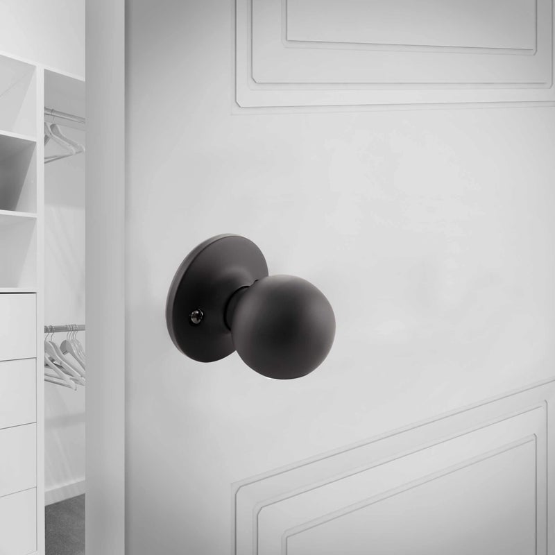 Design House Ball Dummy Door Knob in Matte Black - Image 5